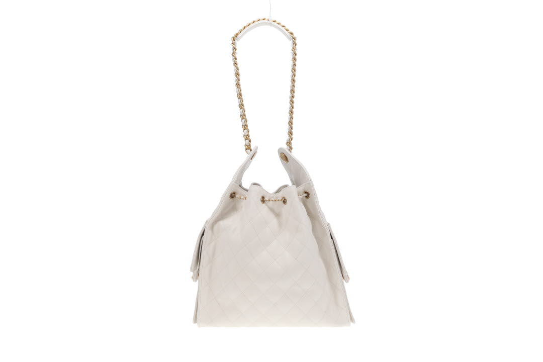 Chanel 25 White Caviar GHW 2025