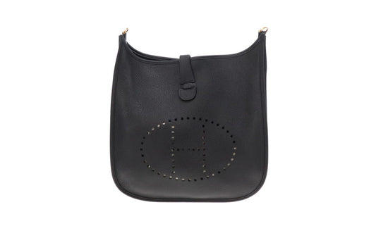 Hermes Evelyne III PM Black Clemence Leather 2022