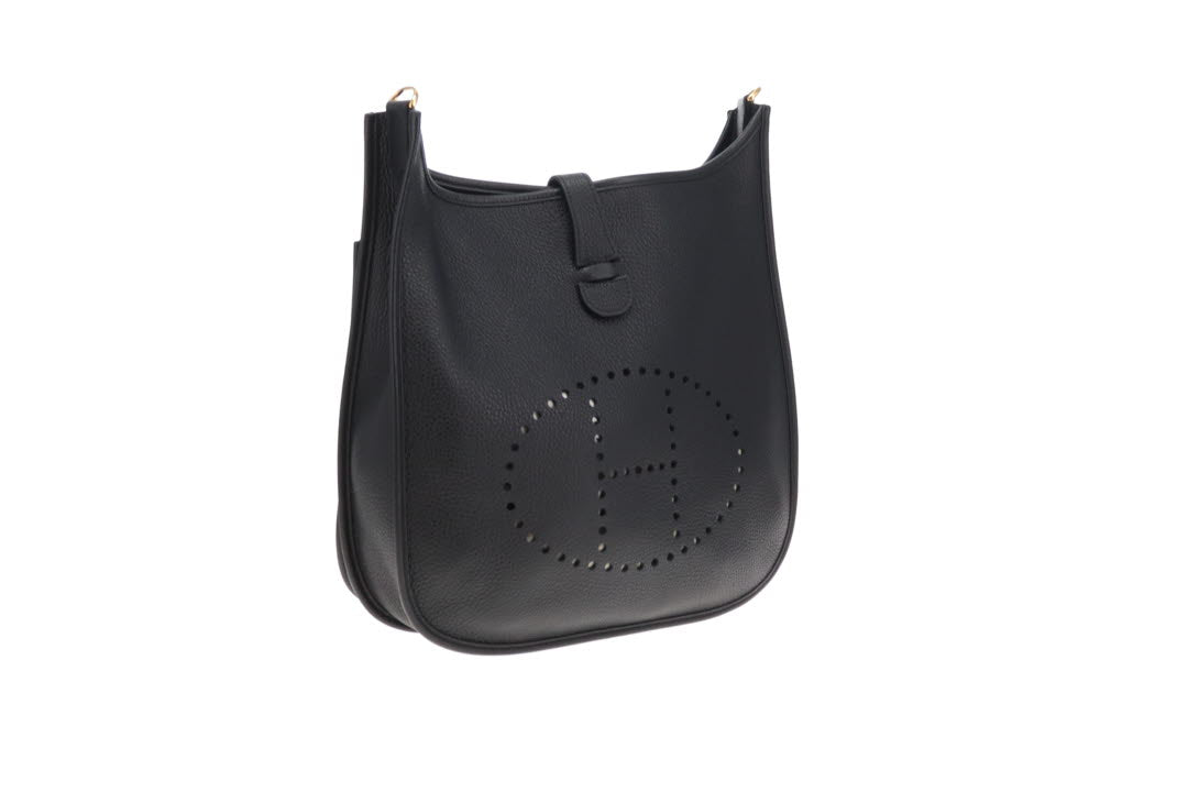Hermes Evelyne III PM Black Clemence Leather 2022