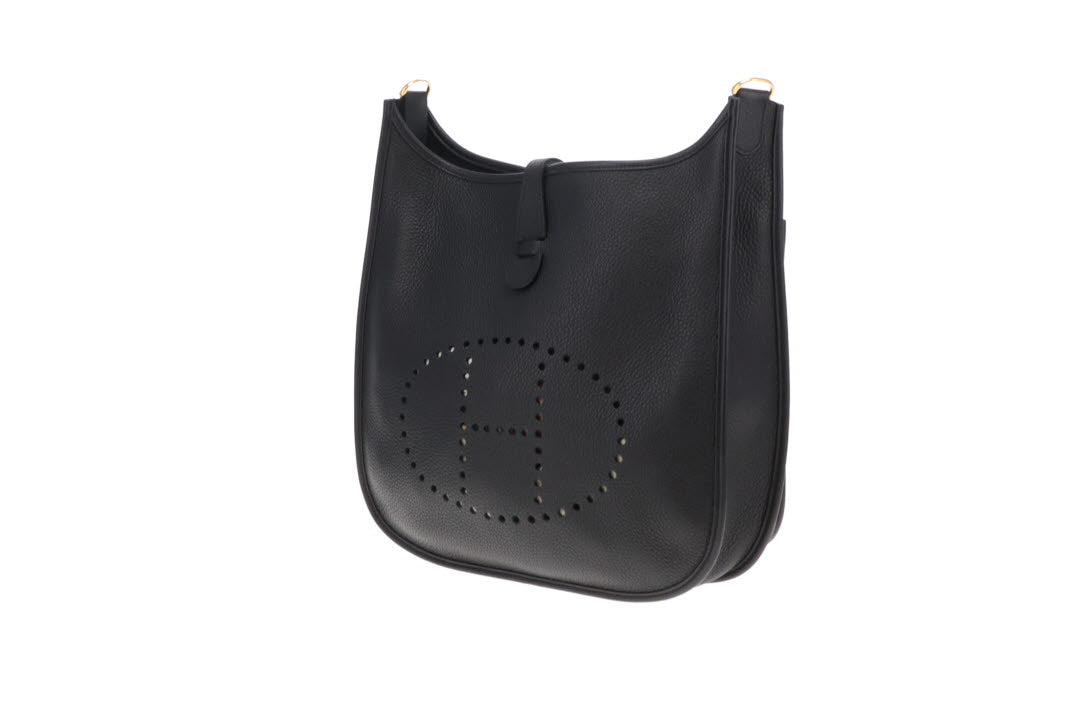 Hermes Evelyne III PM Black Clemence Leather 2022