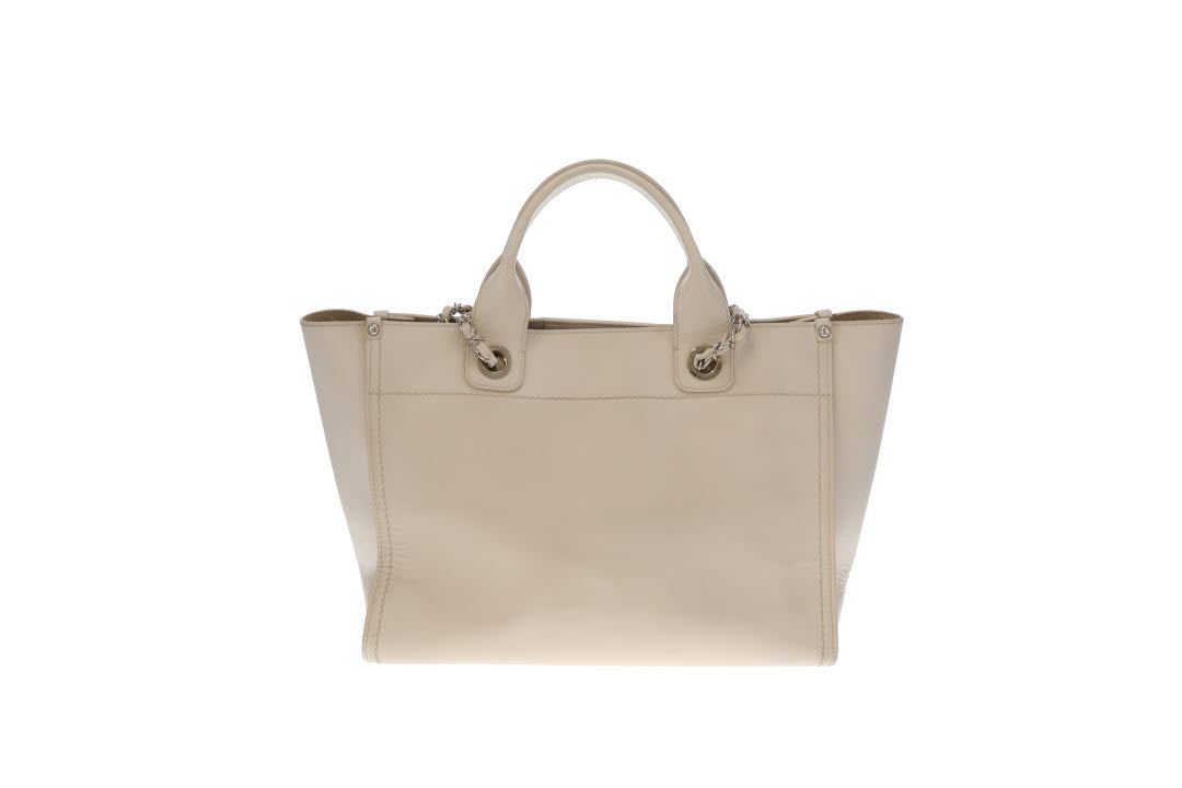 Chanel Deauville Tote Bag Small Cream Caviar 2018