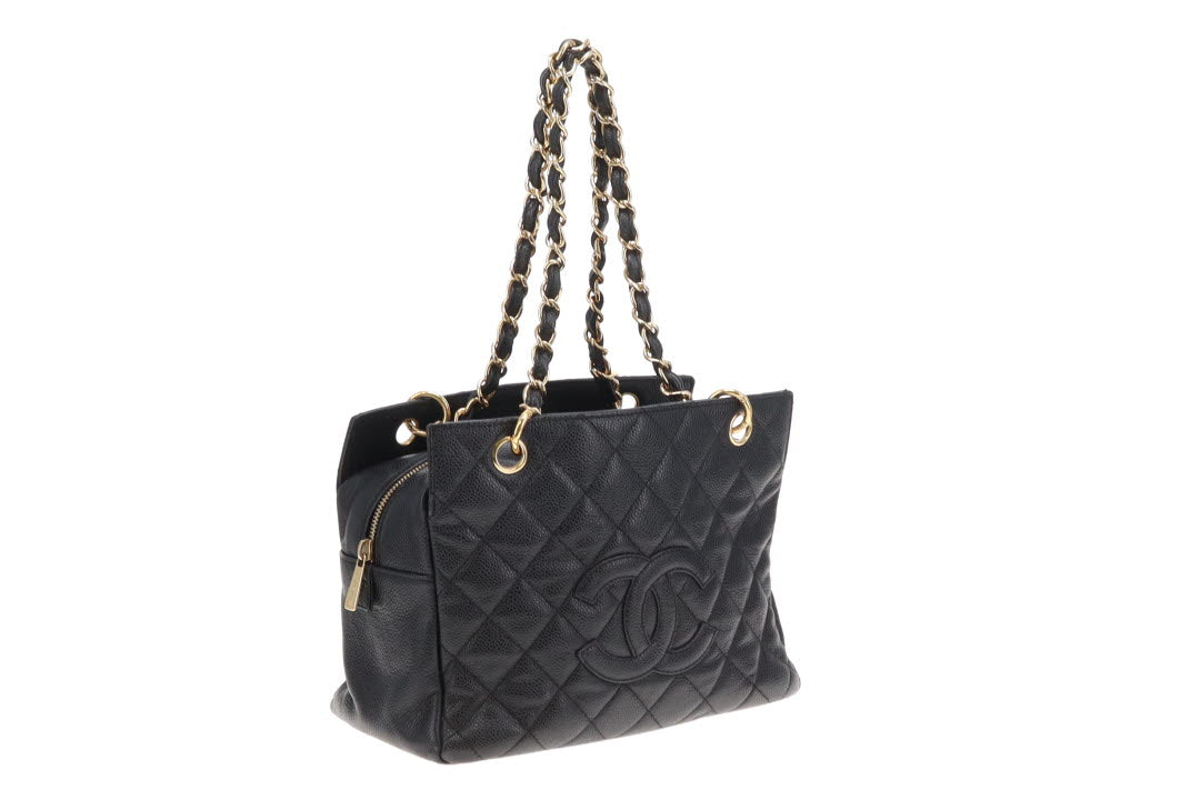 Chanel PTT Petite Timeless Tote Black Caviar Leather Vintage 2008