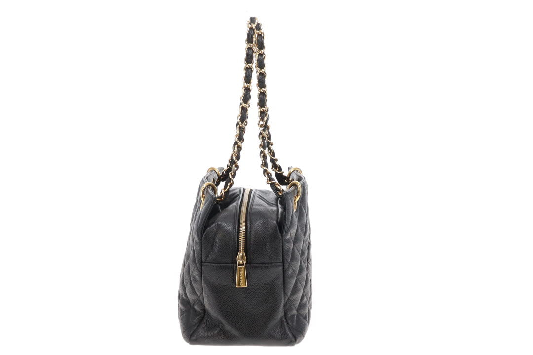 Chanel PTT Petite Timeless Tote Black Caviar Leather Vintage 2008