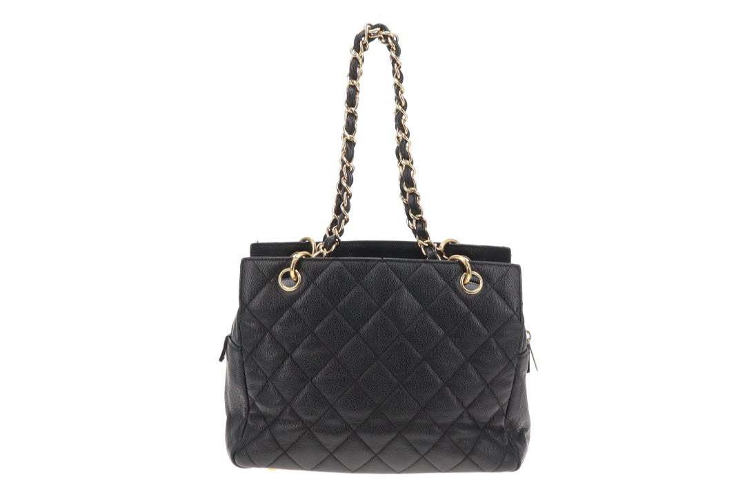 Chanel PTT Petite Timeless Tote Black Caviar Leather Vintage 2008