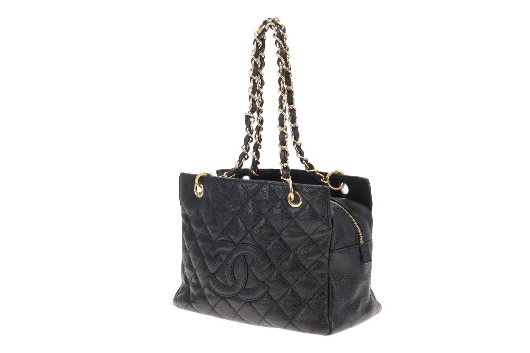 Chanel PTT Petite Timeless Tote Black Caviar Leather Vintage 2008