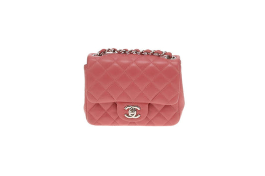 Chanel Mini Square Flap Pink Lambskin SHW 2019
