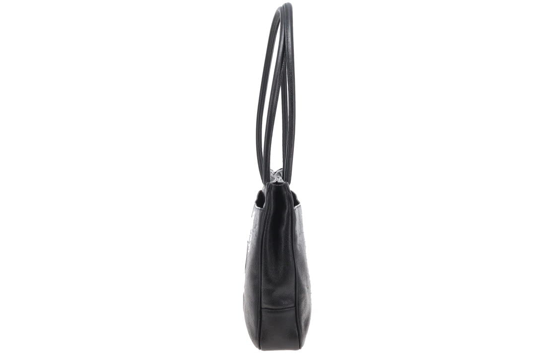 Chanel Coco Mark Shoulder Bag Vintage Black Caviar
