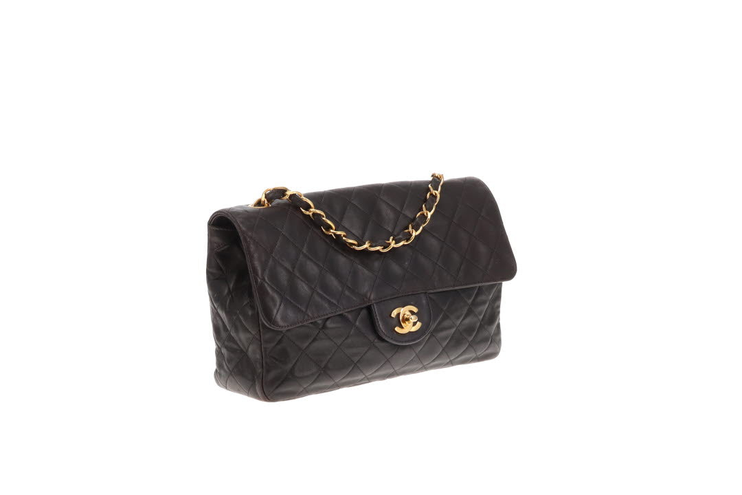 Chanel Classic Single Flap Medium Vintage Black Lambskin 1996/97