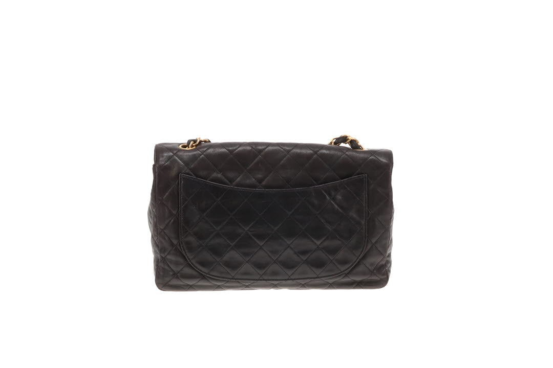 Chanel Classic Single Flap Medium Vintage Black Lambskin 1996/97