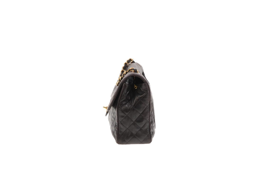 Chanel Classic Single Flap Medium Vintage Black Lambskin 1996/97