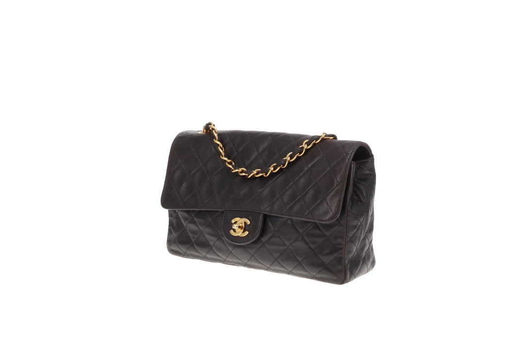 Chanel Classic Single Flap Medium Vintage Black Lambskin 1996/97