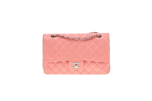 Chanel Classic Double Flap Bag Medium Soft Pink Lambskin 2012