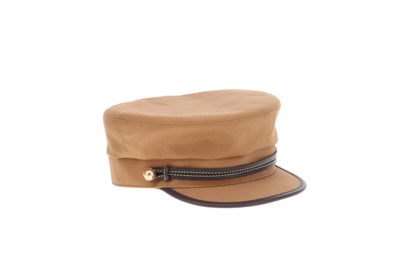 Hermes Giulietta Ex-Libris Cap Chai Cotton and Ebene Leather (size 57)