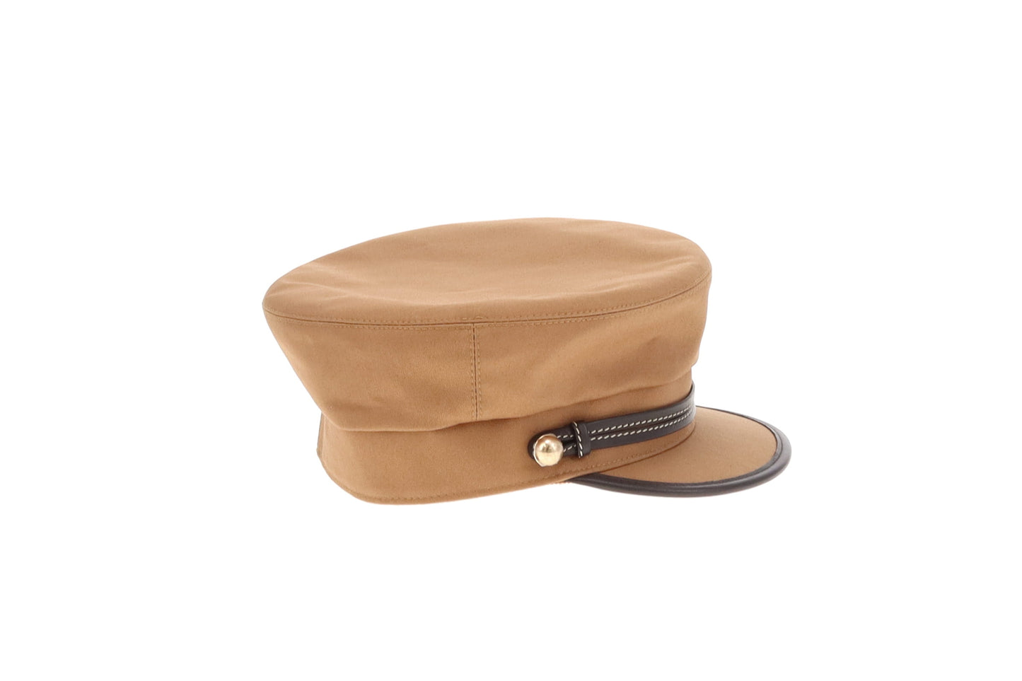 Hermes Giulietta Ex-Libris Cap Chai Cotton and Ebene Leather (size 57)