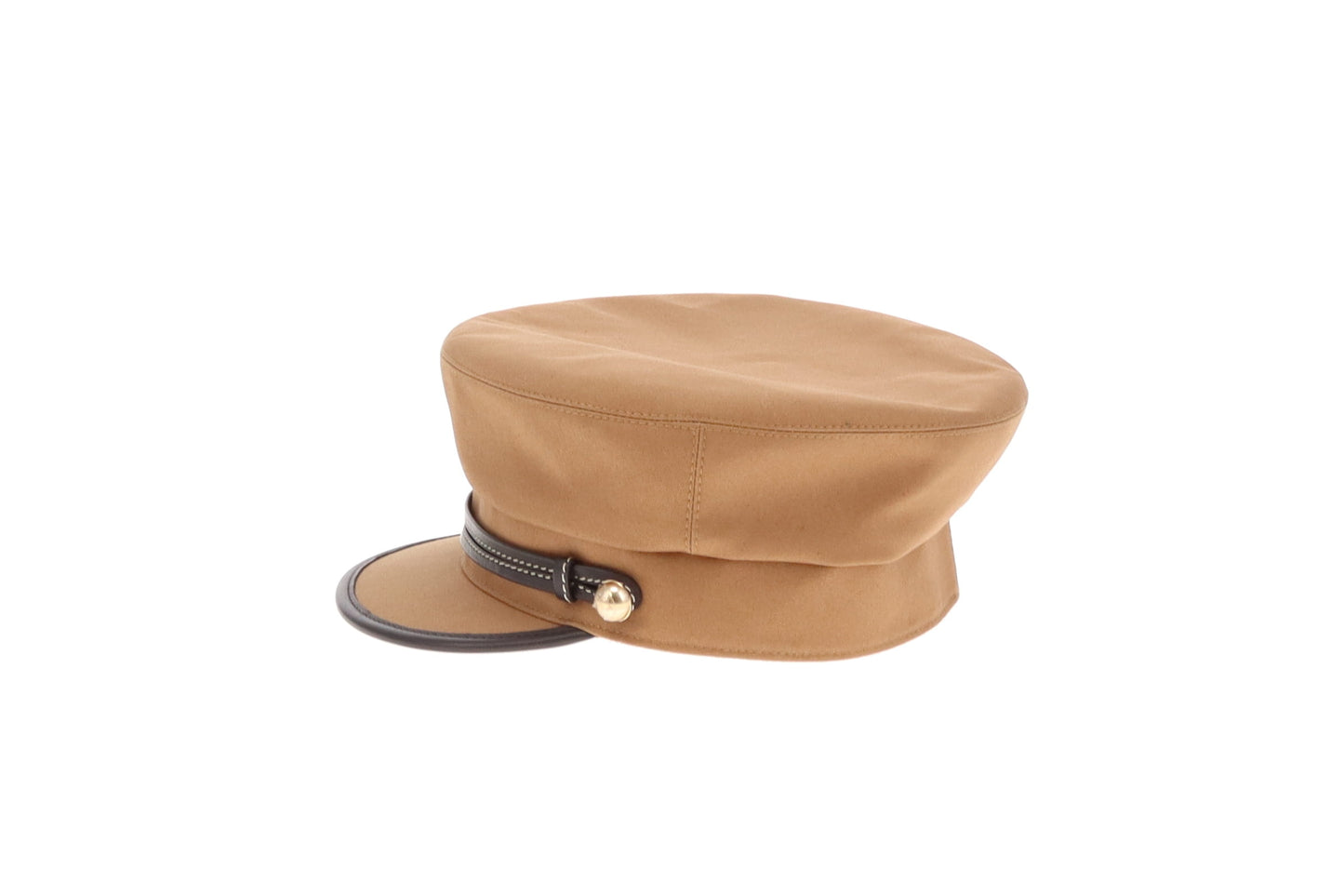 Hermes Giulietta Ex-Libris Cap Chai Cotton and Ebene Leather (size 57)