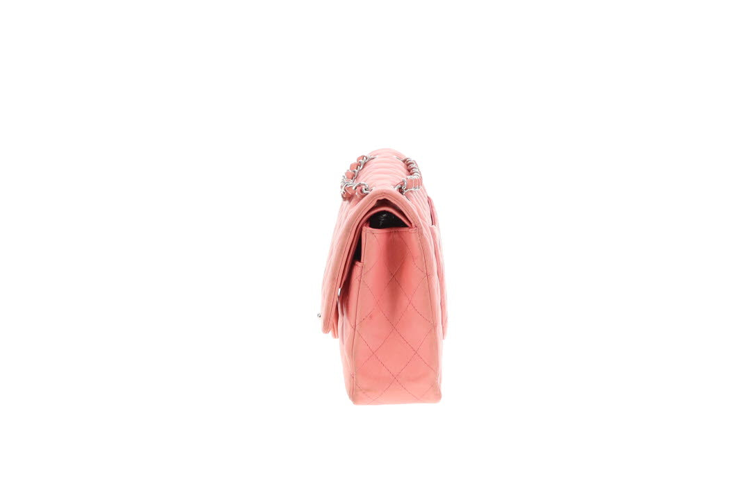Chanel Classic Double Flap Bag Medium Soft Pink Lambskin 2012