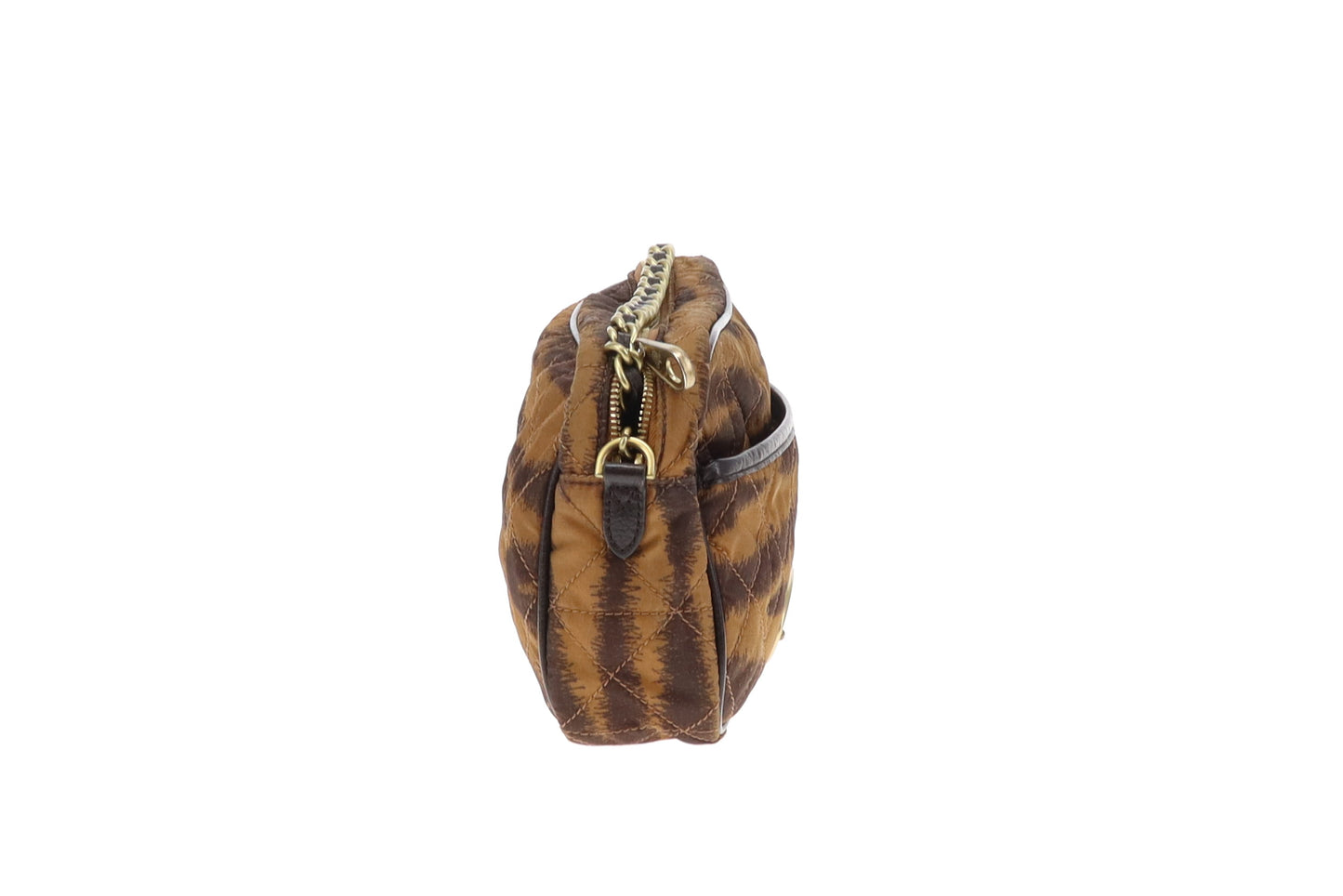 Mulberry Rosie Zipped Satchel Camera Bag in Tiger Print Oak Quilted Nylon & Calfskin