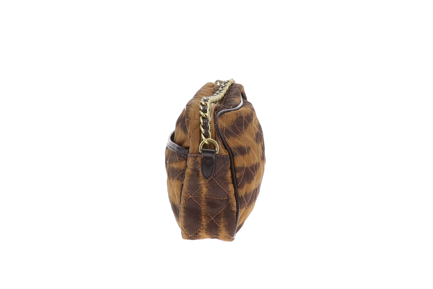 Mulberry Rosie Zipped Satchel Camera Bag in Tiger Print Oak Quilted Nylon & Calfskin