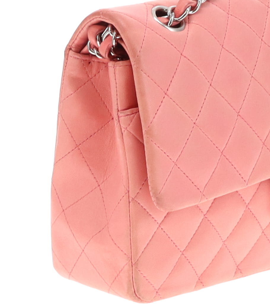 Chanel Classic Double Flap Bag Medium Soft Pink Lambskin 2012