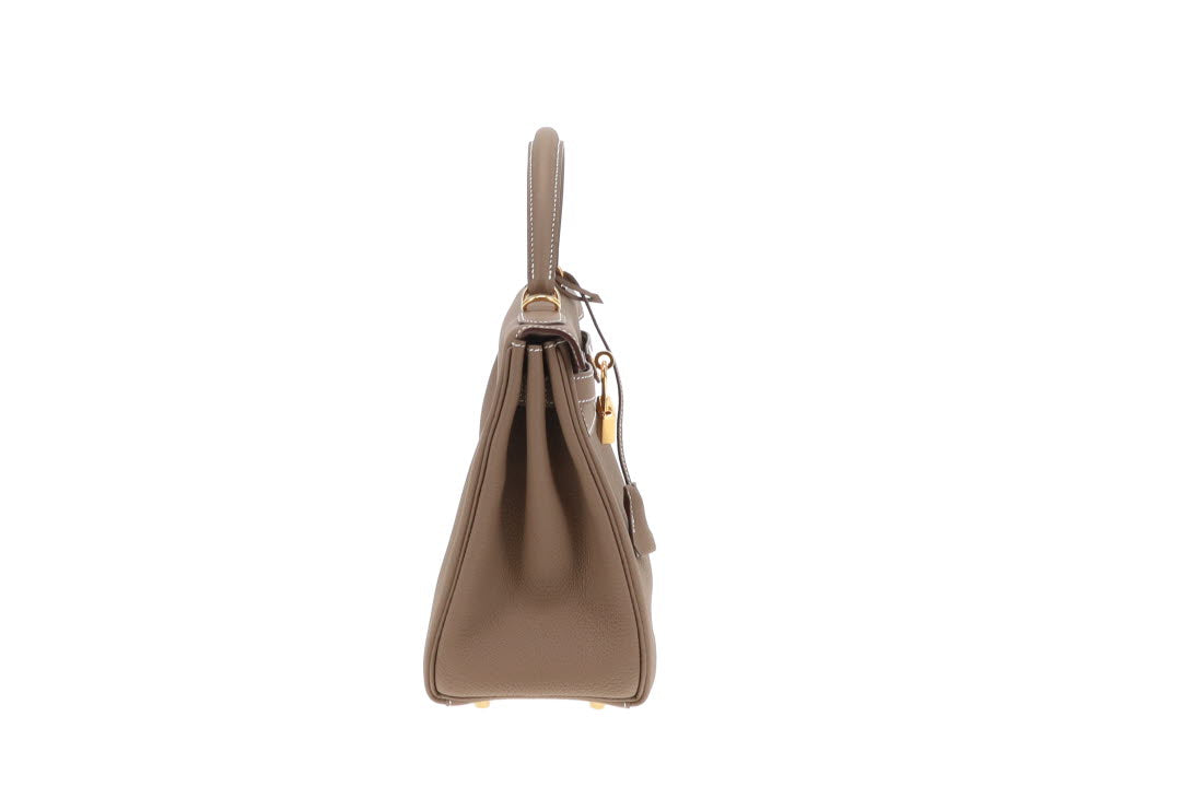 Hermes Kelly 28 Etoupe Togo Leather 2022 Full Set