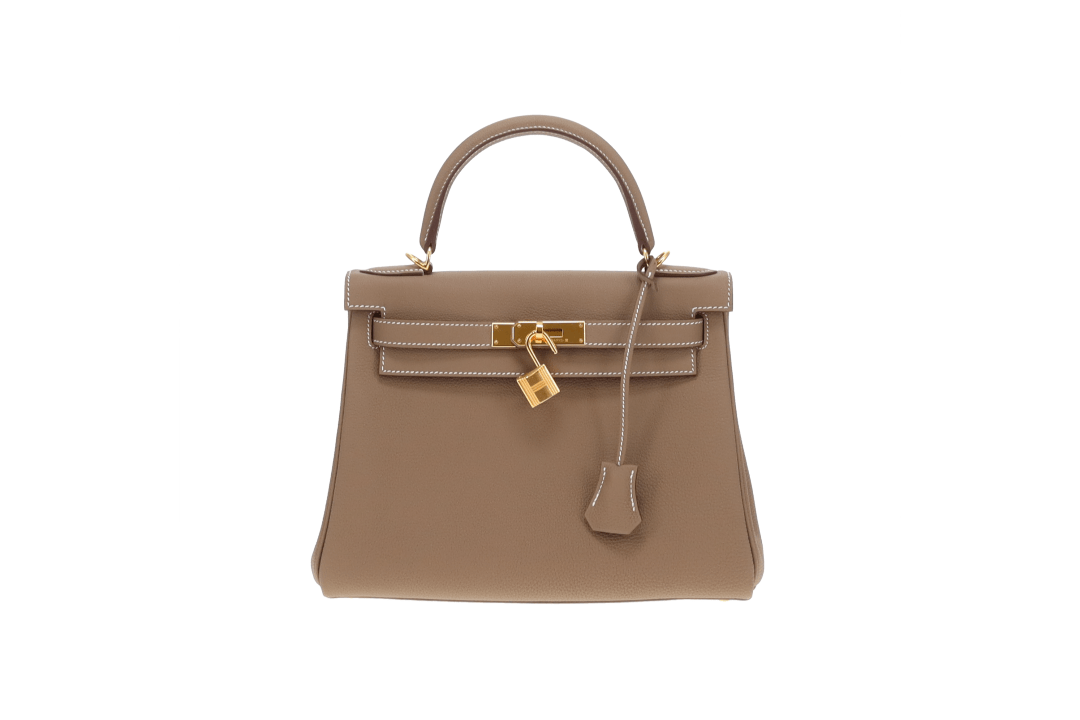 Hermes Kelly 28 Etoupe Togo Leather 2022 Full Set
