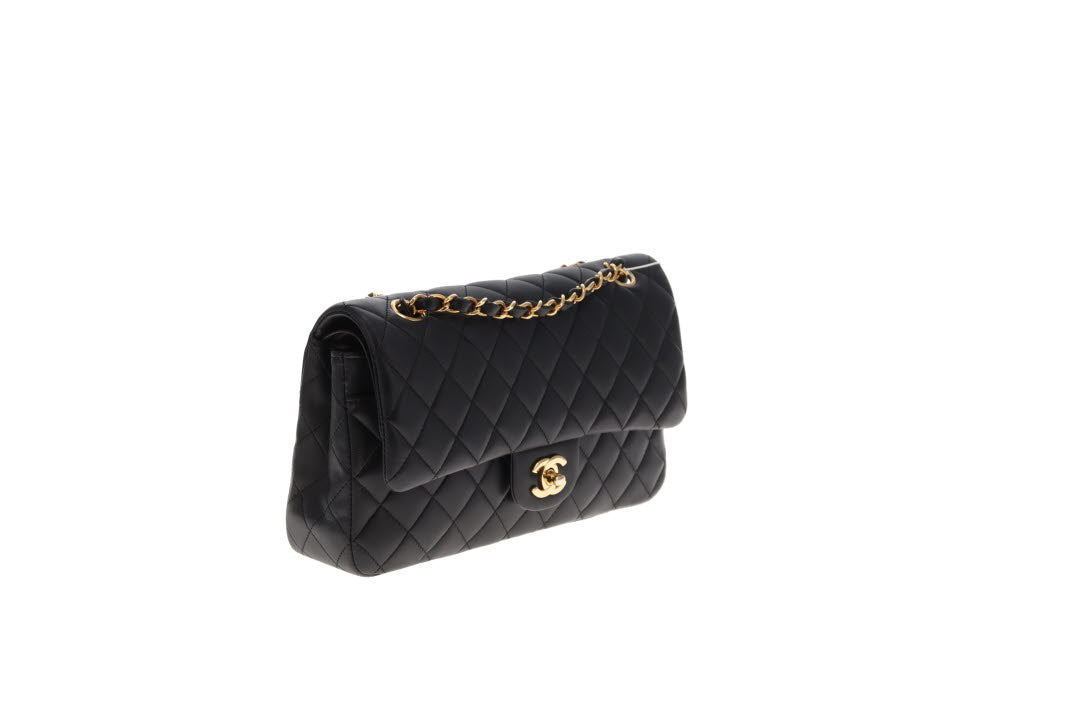 Chanel Medium Classic Lambskin Double Flap Black with GHW 2010/11