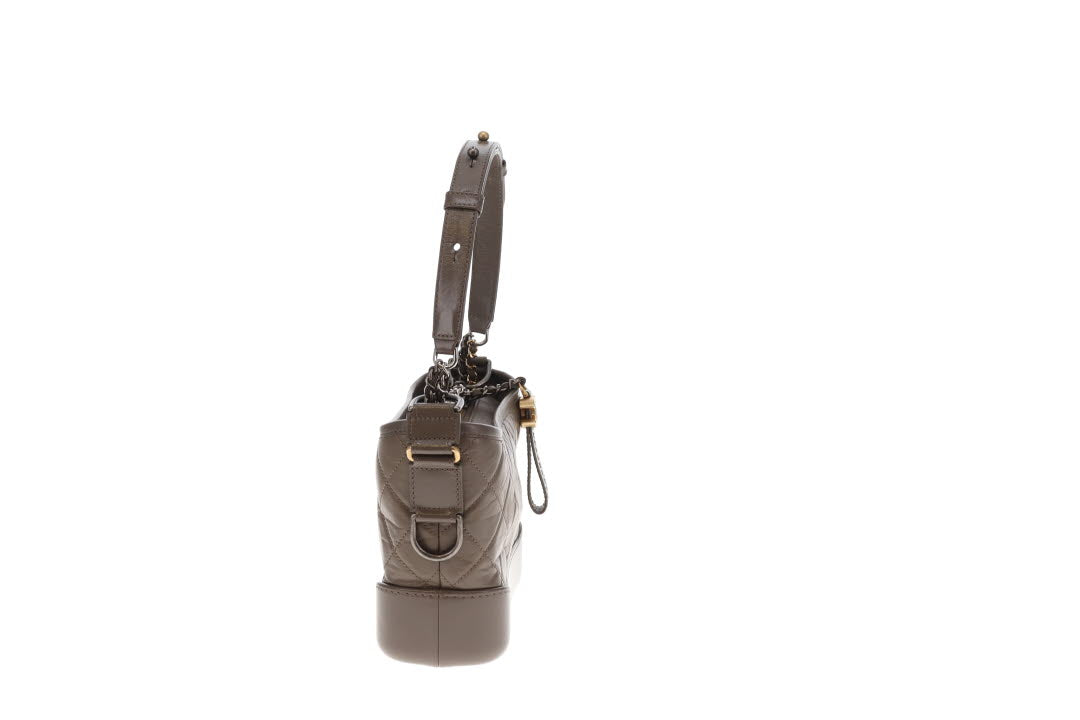 Chanel Gabrielle Small Taupe Calfskin 2018