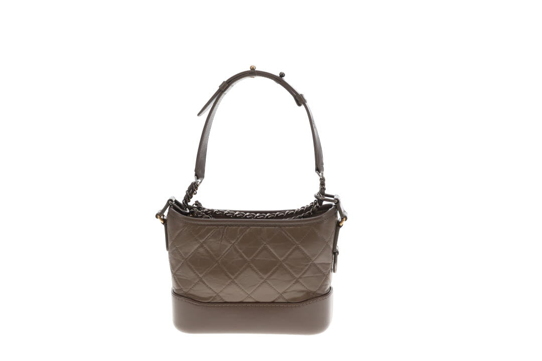 Chanel Gabrielle Small Taupe Calfskin 2018