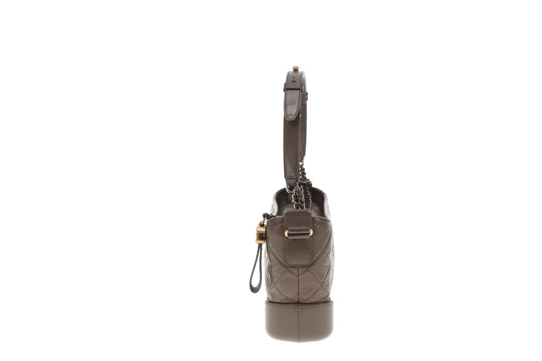 Chanel Gabrielle Small Taupe Calfskin 2018