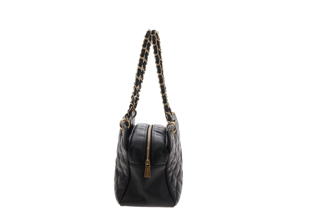 Chanel Petite Timeless Tote (PTT) In Black Caviar Calfskin Leather Vintage 2006/08