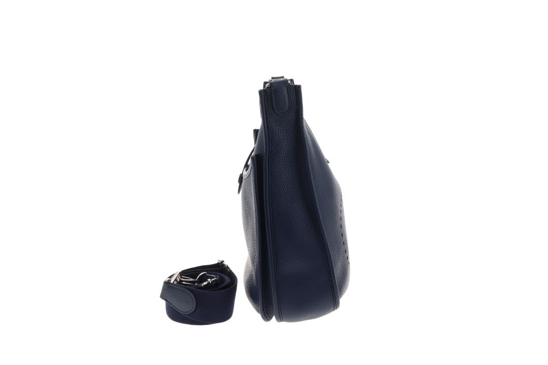 Hermes Eveleyne Clemence leather III PM Bleu Iris