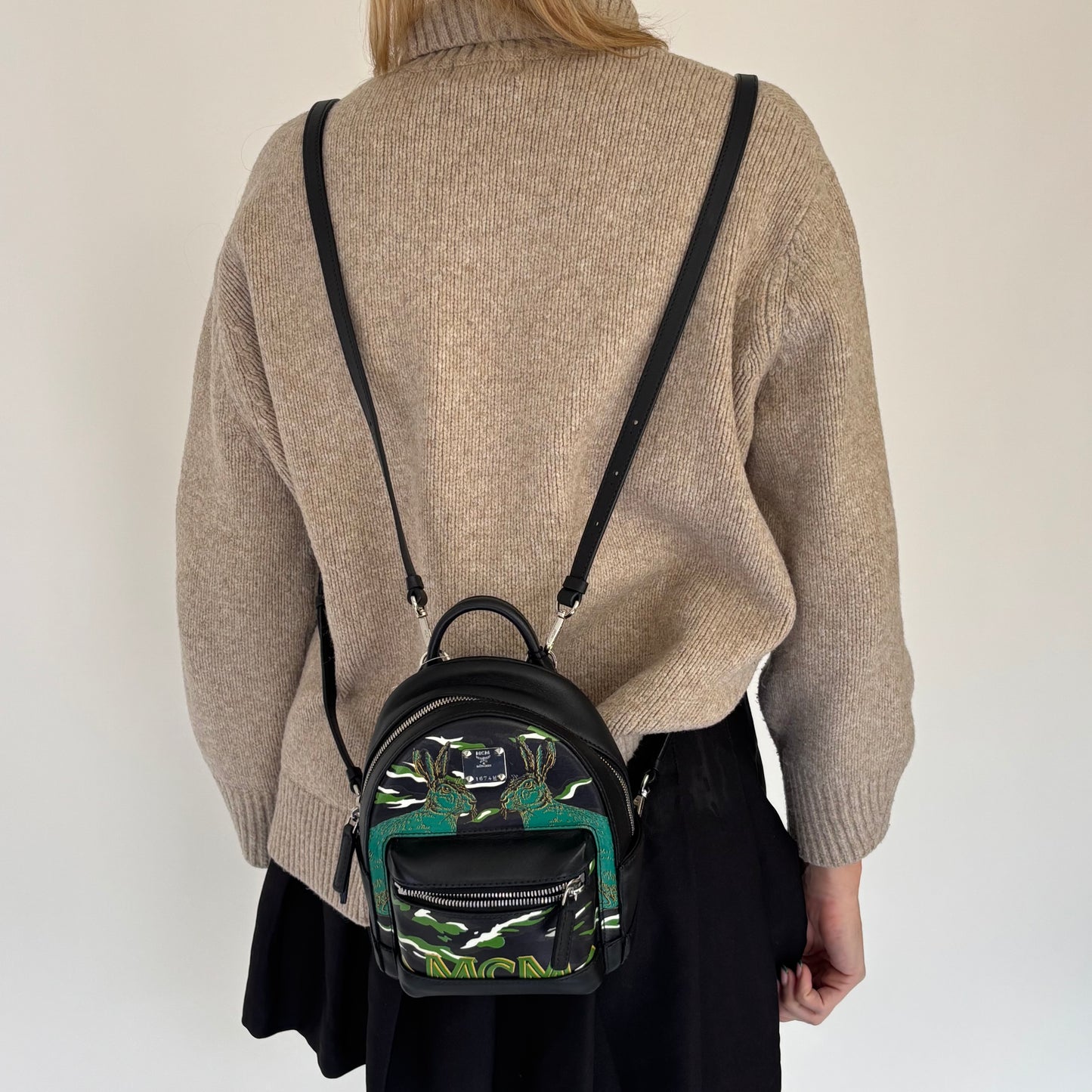 MCM Small Stark Pop Rabbit Limited Edition Backpack