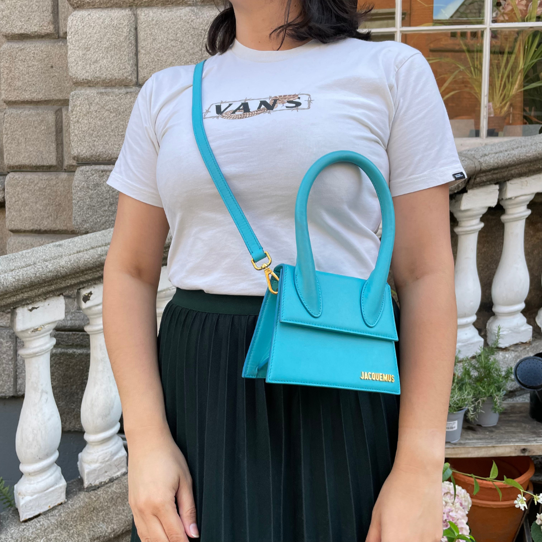 Jacquemus Aqua Blue Le Chiquito Moyen With Strap