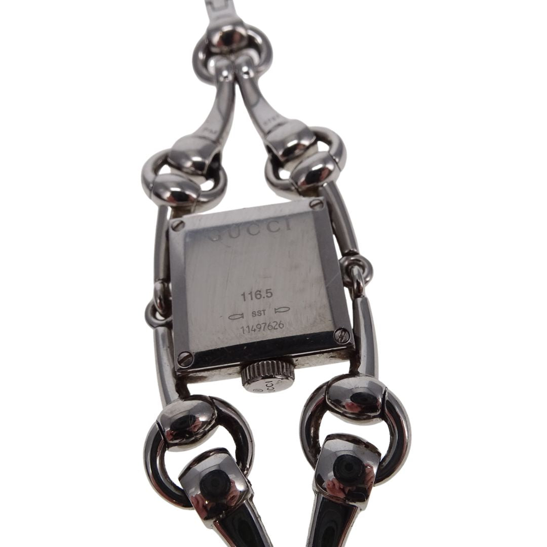 Gucci Horsebit Bracelet MOP Watch Silver