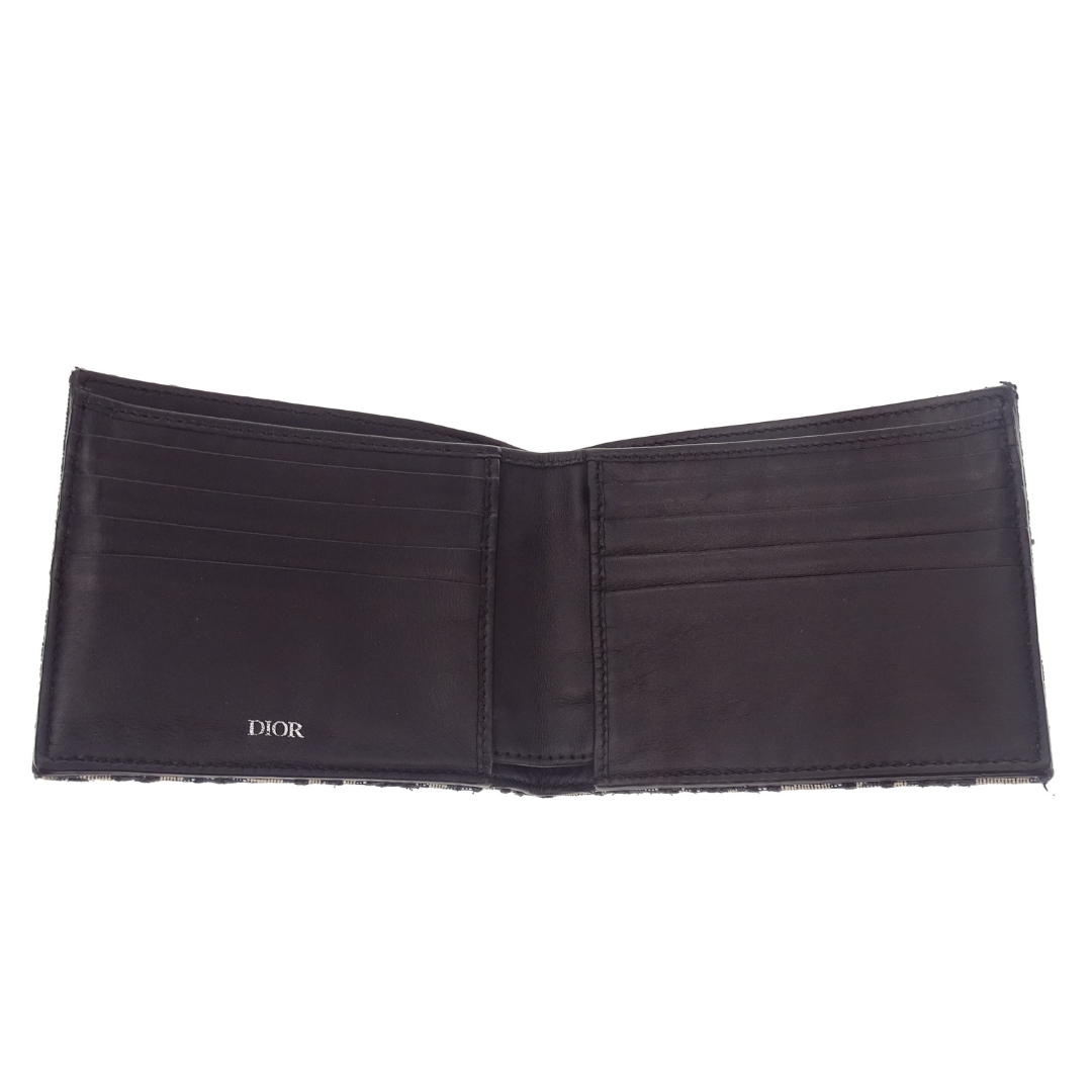 Dior Beige And Black Dior Oblique Jacquaard Wallet