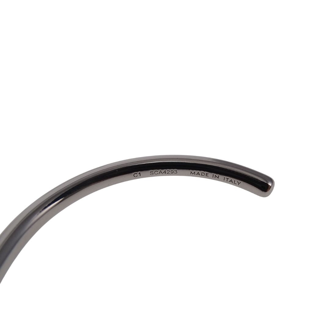 Celine Brass with Rhodium Finish Extra Thin Knot Bracelet (size C1 -small)