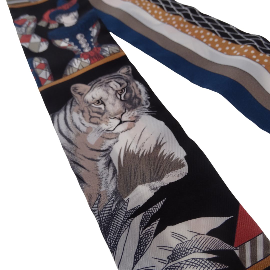 Hermes Silk Twilly Circus Jungle Theme