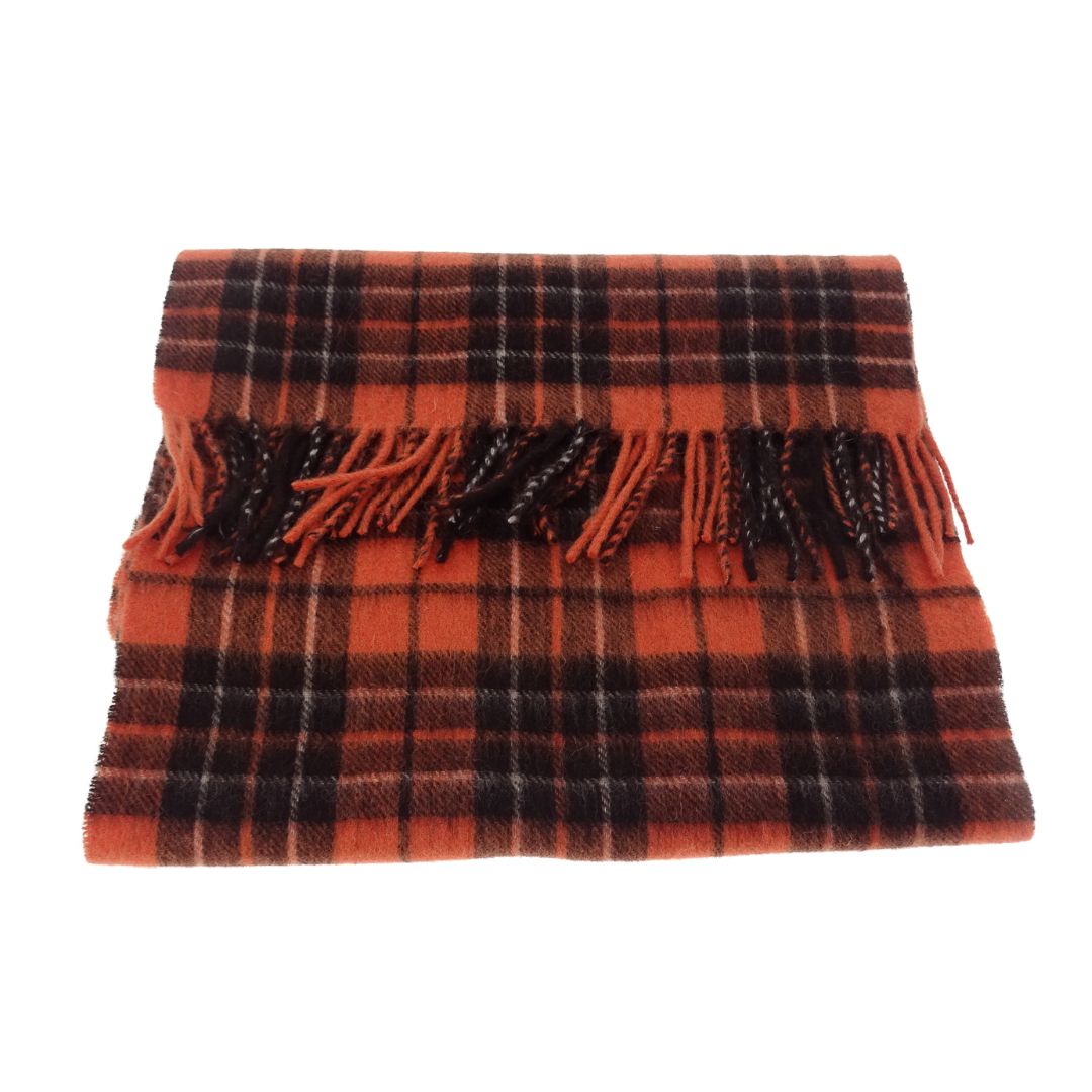 Burberry Lambswool Scarf Vintage Orange Check