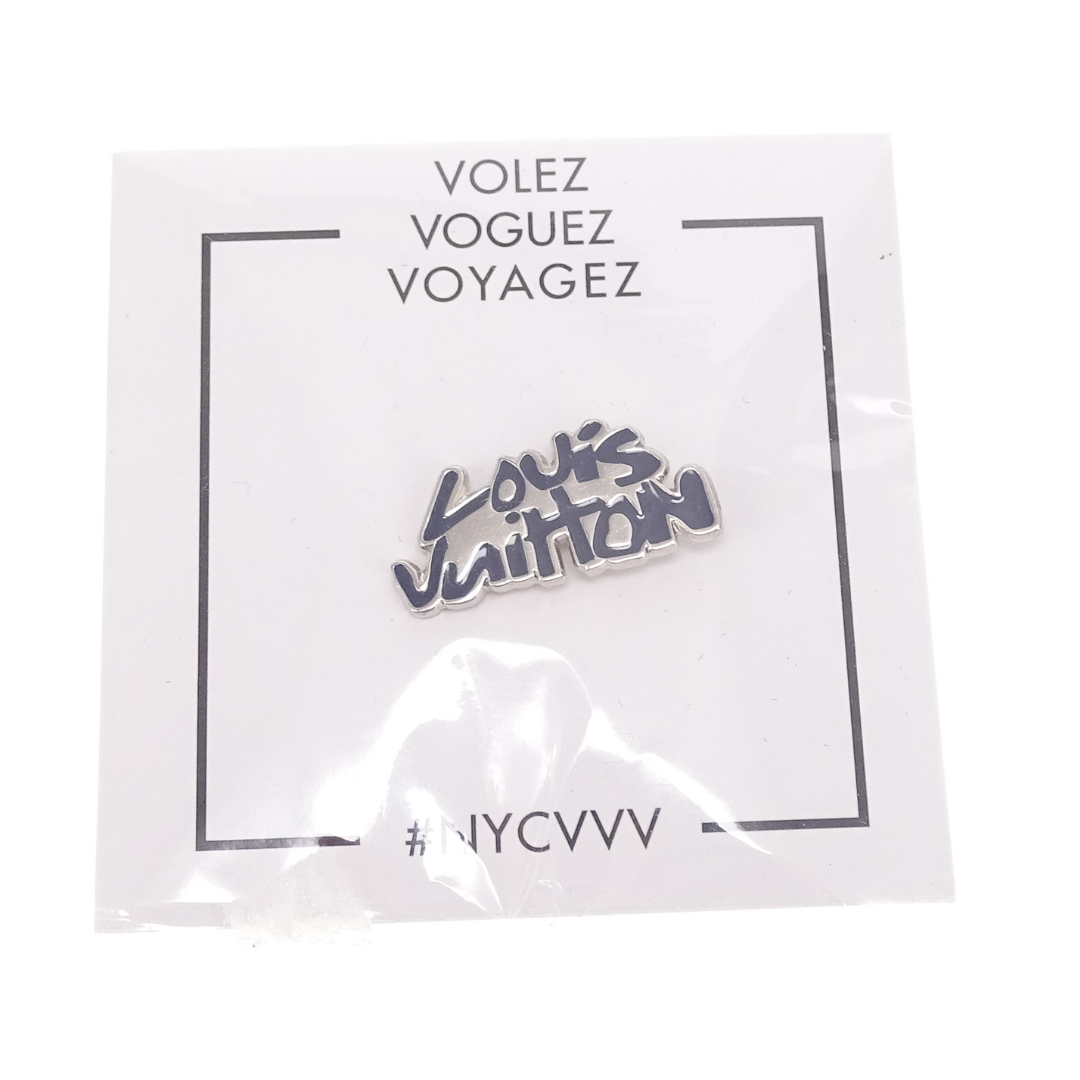 Louis Vuitton Volez Voguez Voyagez Pin Vintage Graphiti Logo