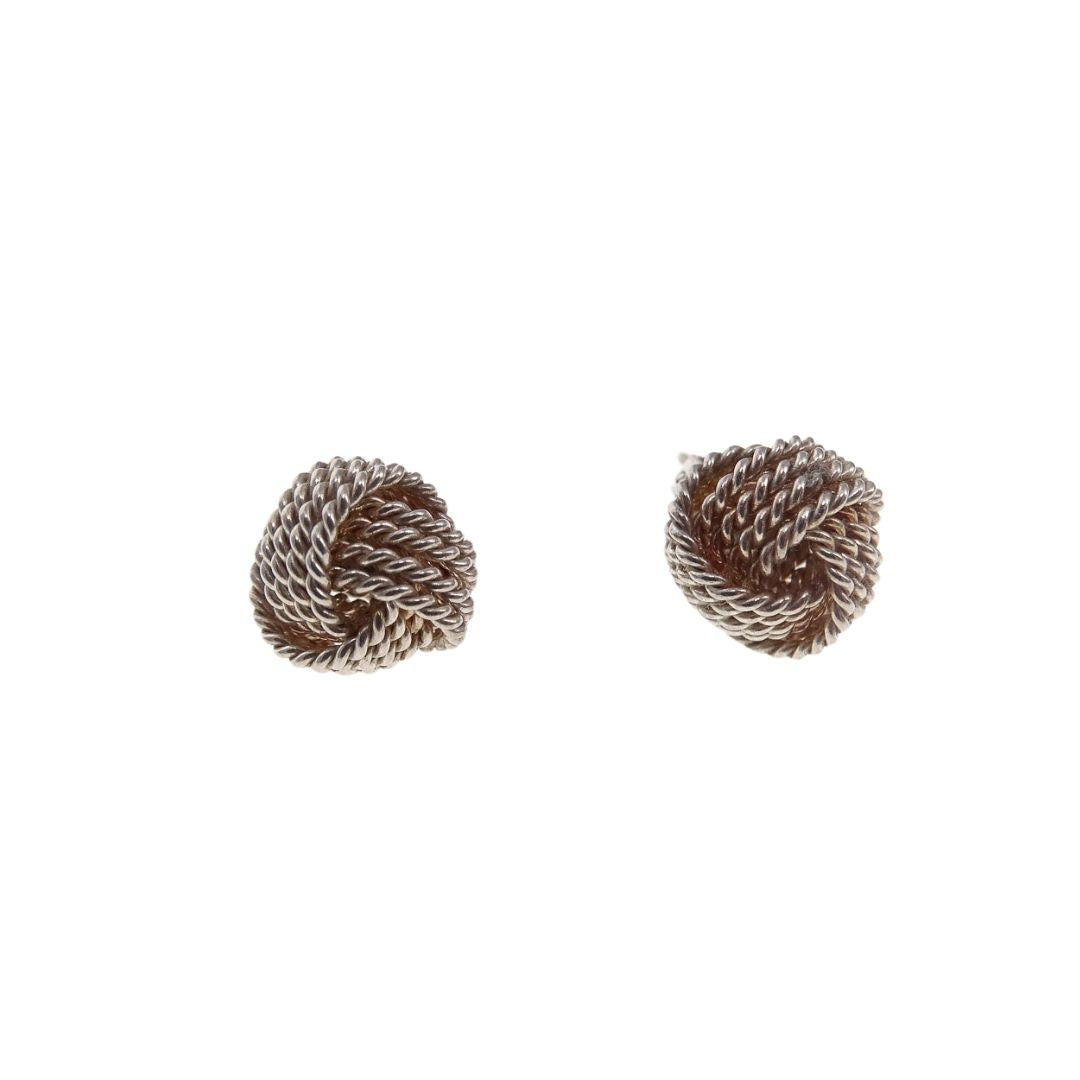 Tiffany & Co Knot Earrings Sterling Silver