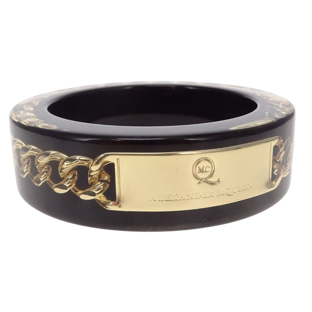Alexander McQueen Plexi Resin Large Bangle 65mm (S)