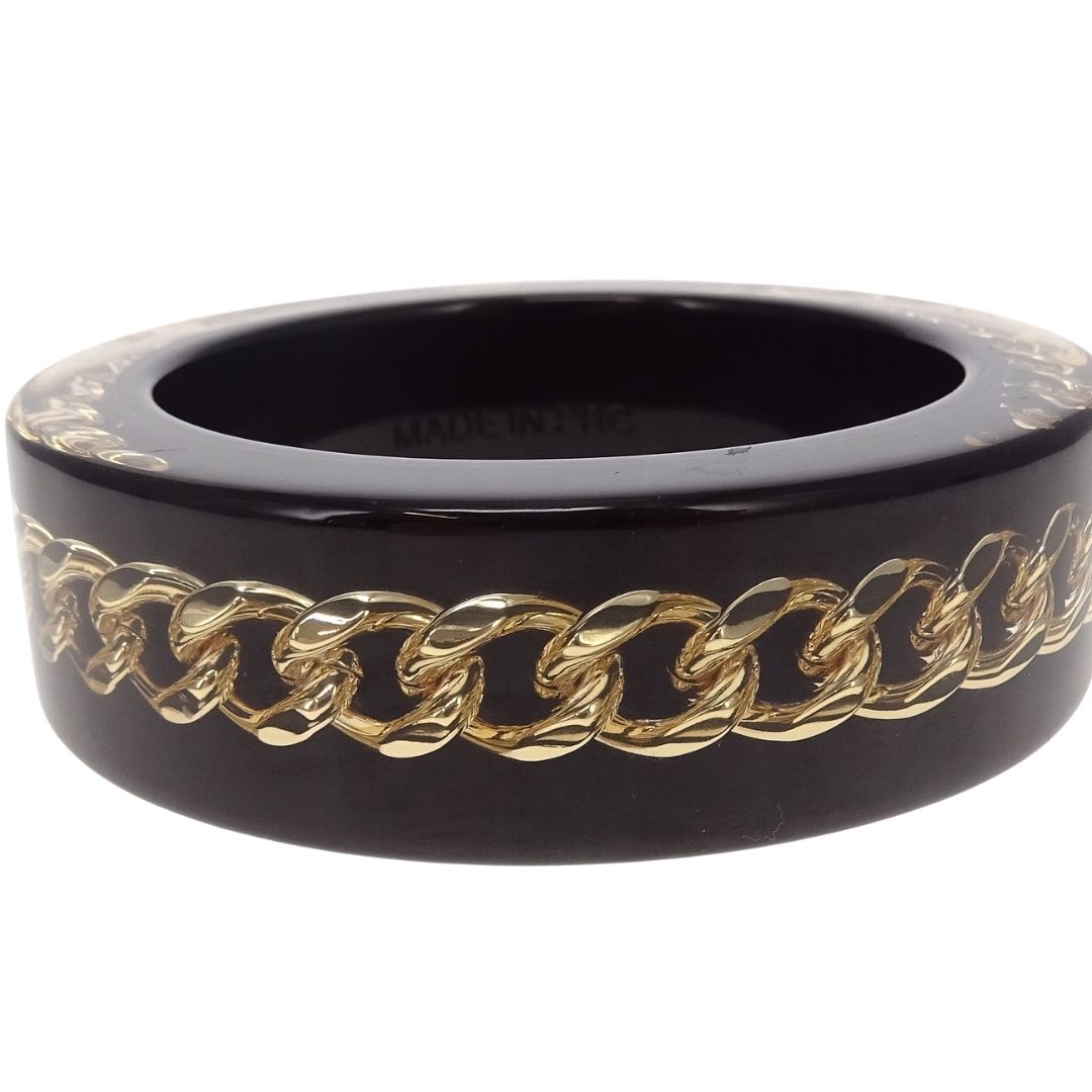 Alexander McQueen Plexi Resin Large Bangle 65mm (S)