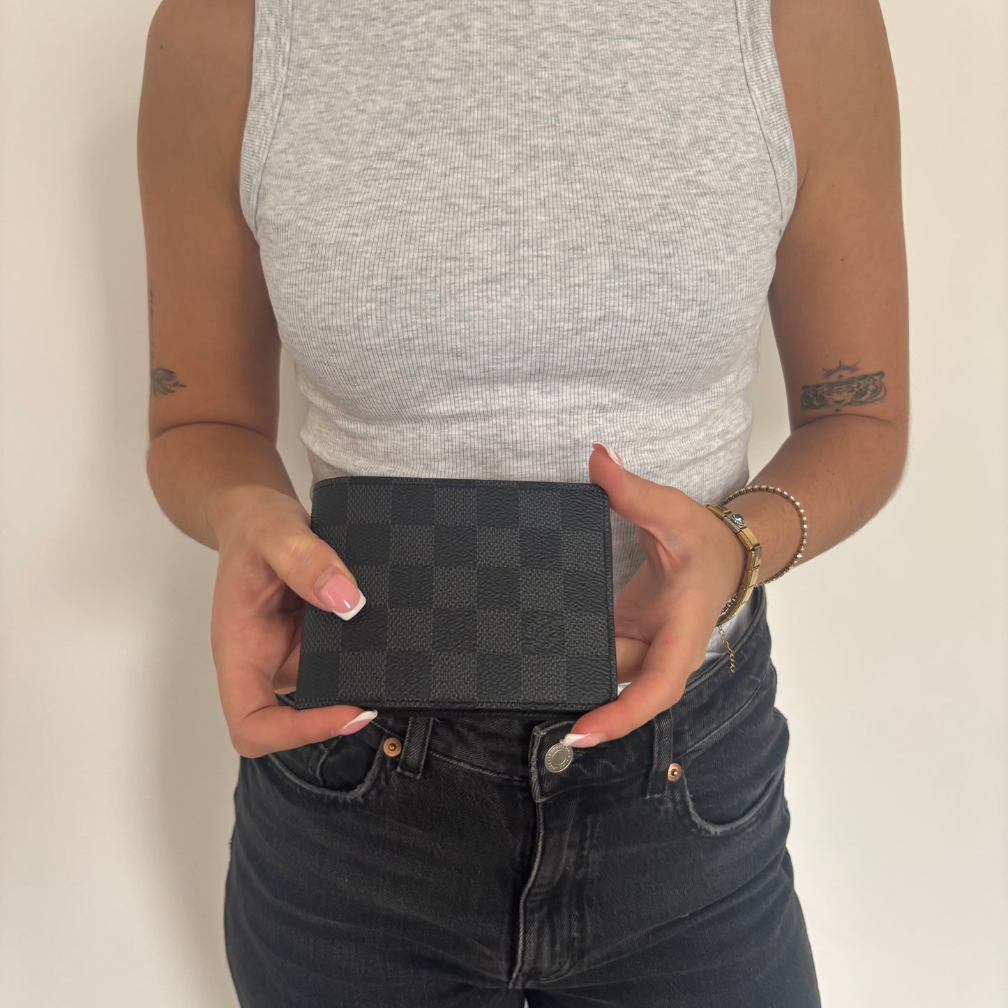 Louis Vuitton Multiple Wallet Damier Graphite (Hotstamped CF)