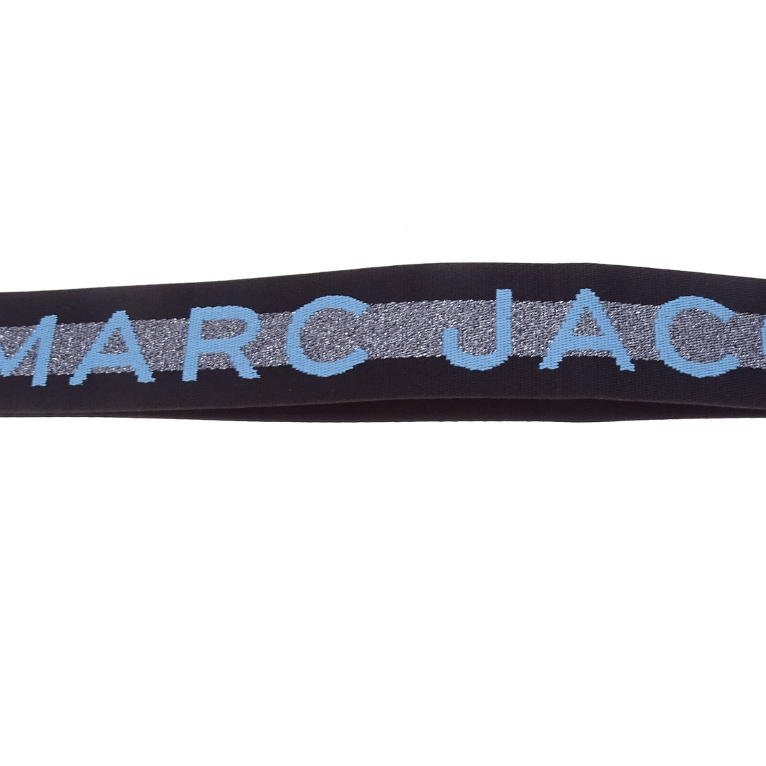 Marc Jacobs Bag Strap For Crossbody Bag Blue Logo Glitter