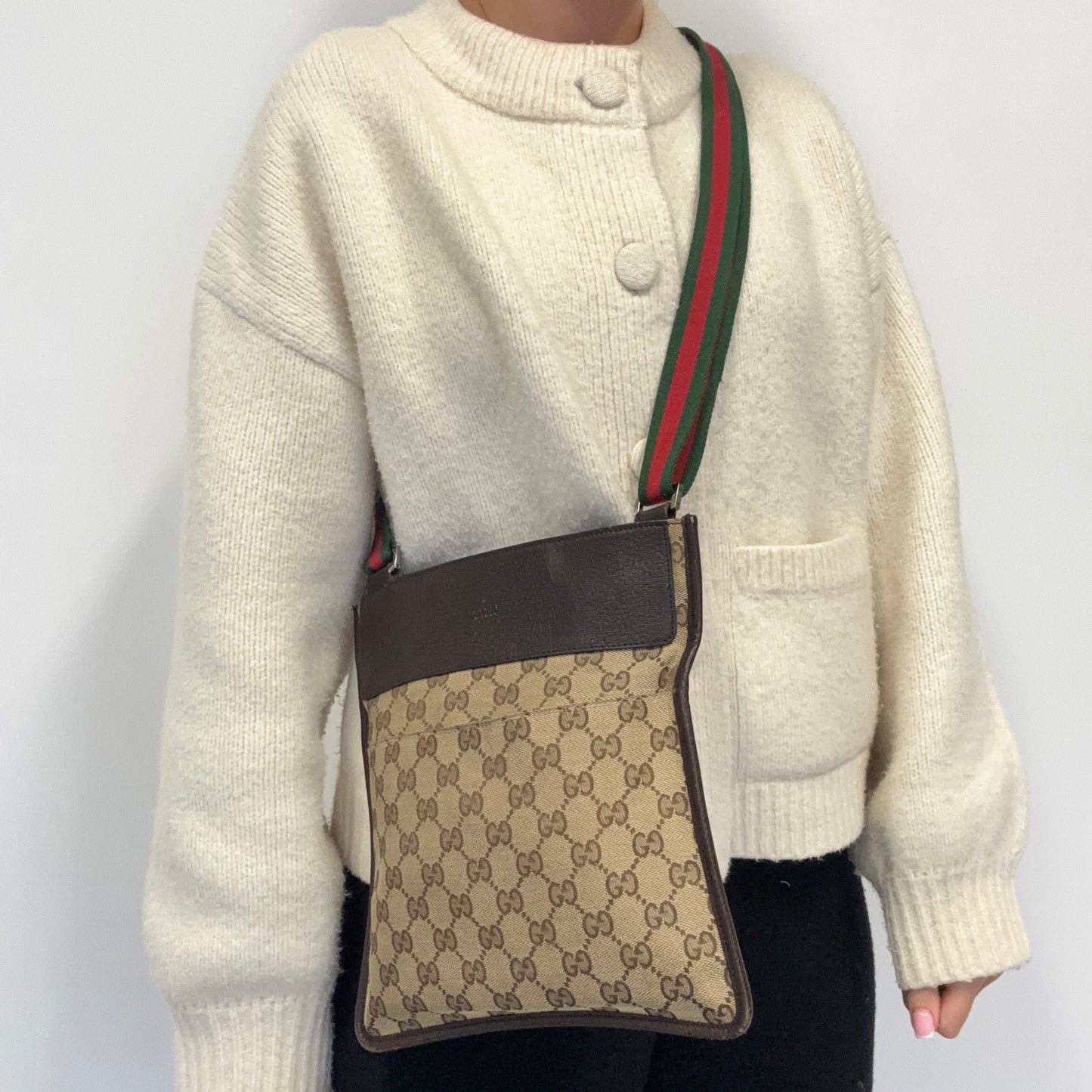 Gucci Web Skin Messenger Bag Vintage