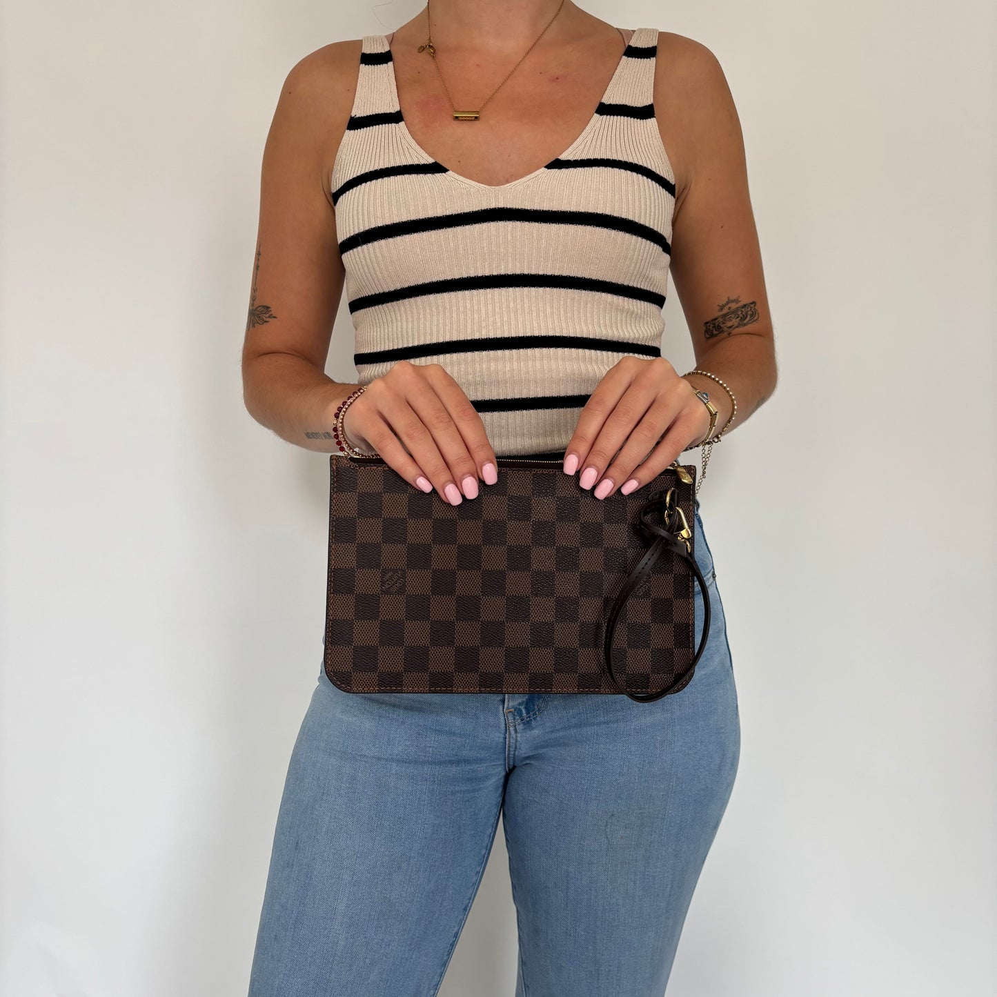 Louis Vuitton Neverfull Pochette Damier Ebene SF4178