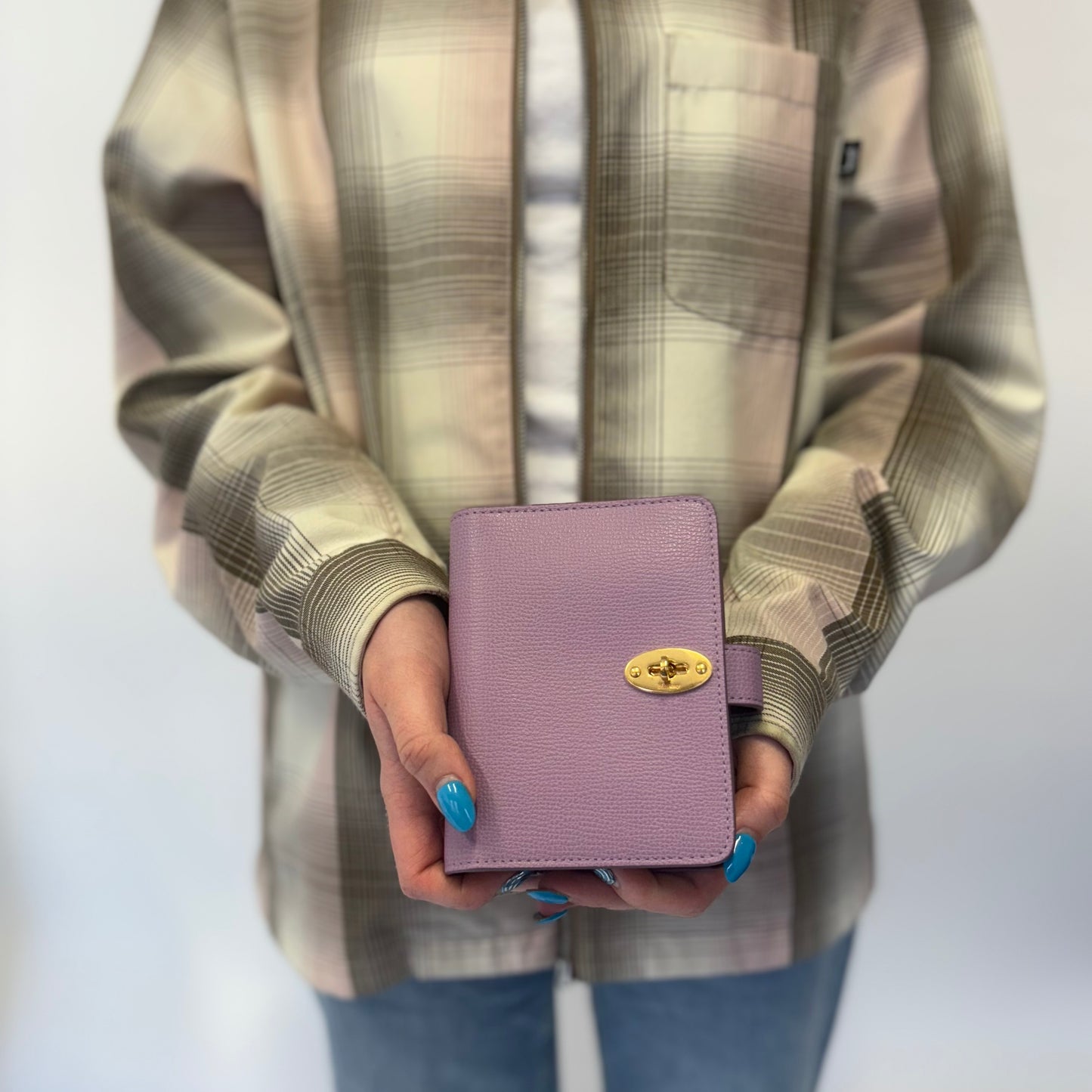 Mulberry Lilac Leather Agenda Cover with Inserts