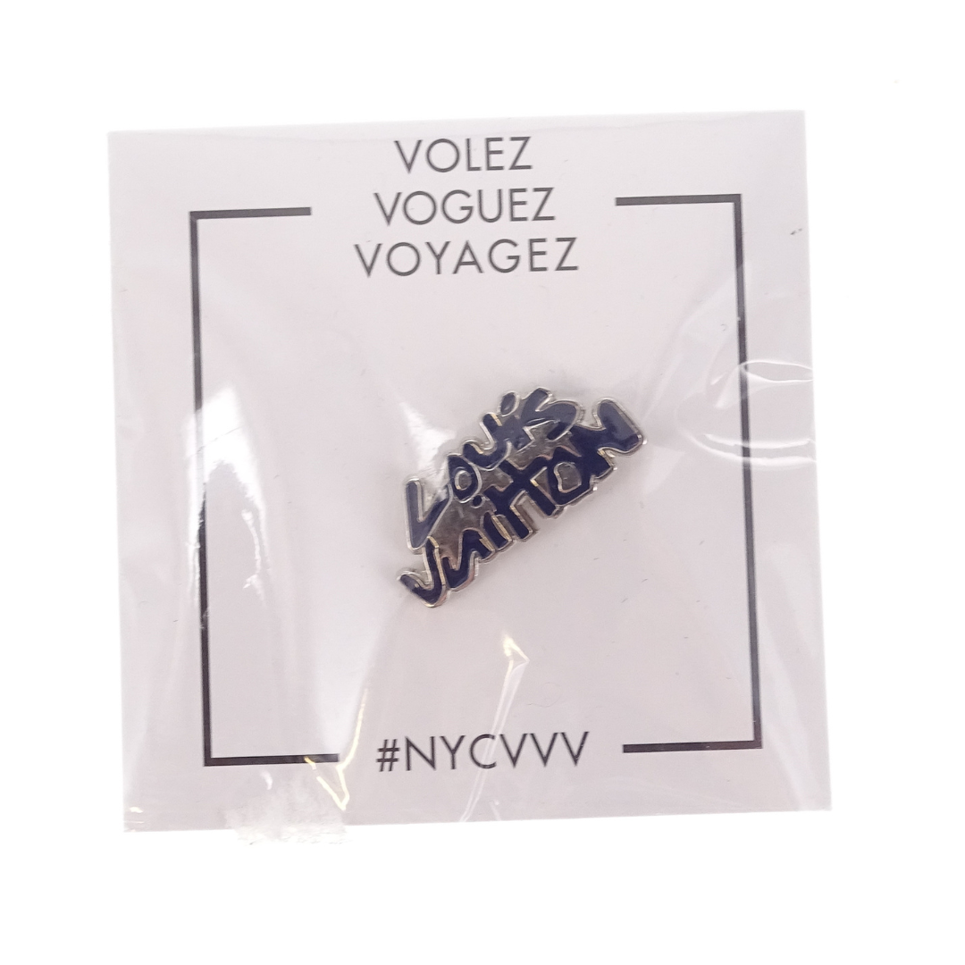 Louis Vuitton Volez Voguez Voyagez Pin Vintage Graphiti Logo