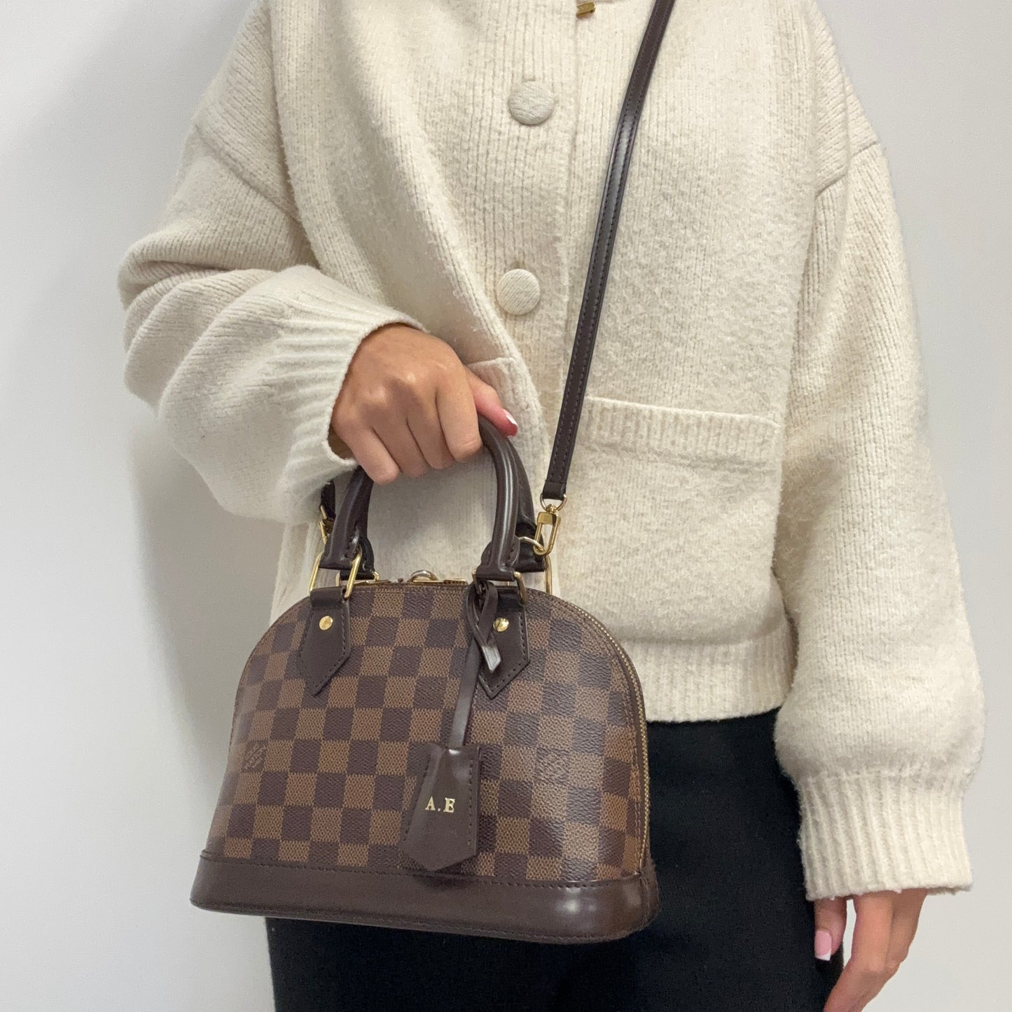 Louis Vuitton Alma BB Damier Ebene NFID (Hotstamp Clochette AE)
