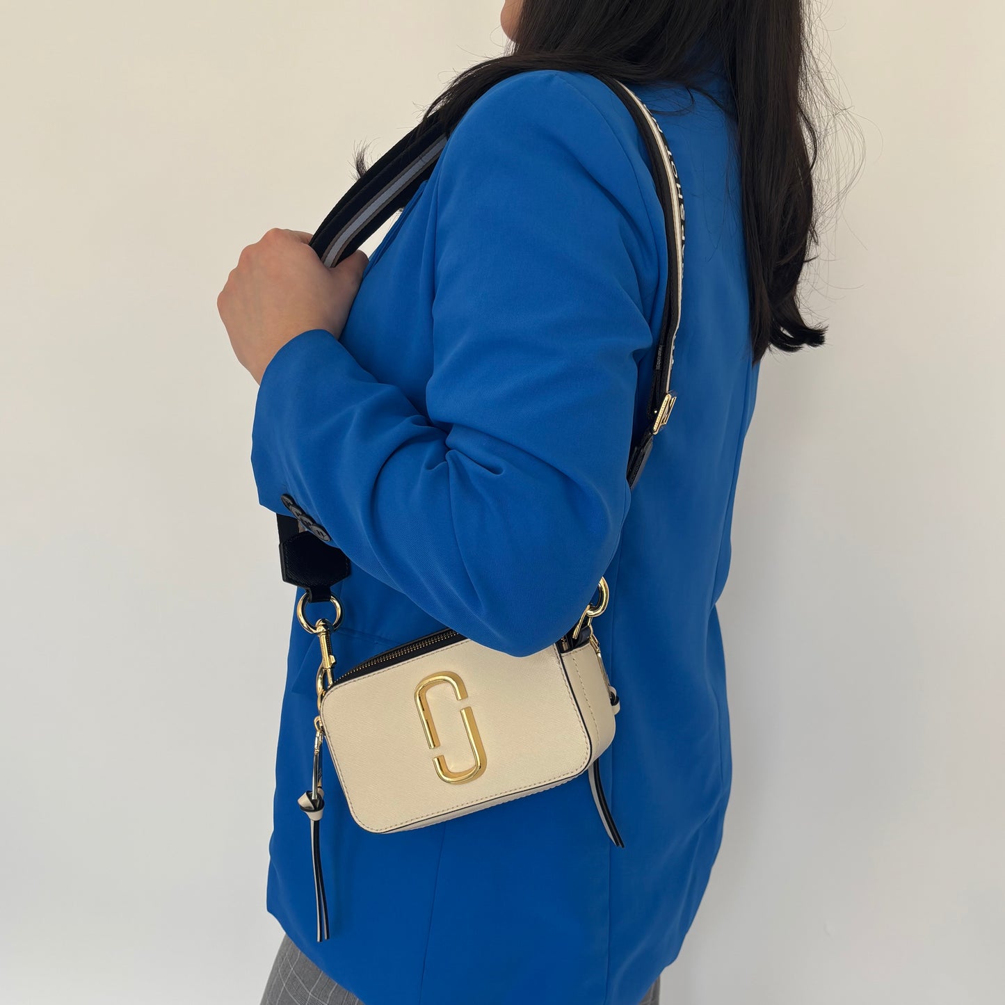 Marc Jacobs Black/Cream Snapshot Crossbody